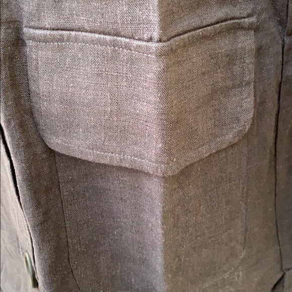 Charcoal Black Button Down Trench Jacket - Picture 7 of 9